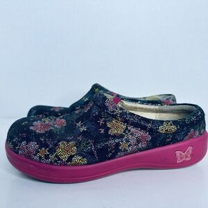 Alegria Floral slip-on Nursing Medical professional shoes women size‎ 36 KAY-884